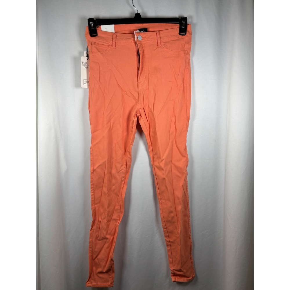 Lover Brand Fashion Womens Peach Coral Skinny Jeans‎ High Waisted Size XL NWT